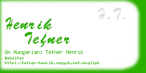 henrik tefner business card